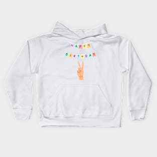 2 two birthday Kids Hoodie